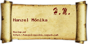 Hanzel Mónika névjegykártya
